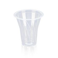 Tasses à dessert jetables en forme de PP 4oz transparentes uniques en forme de norme FDA standard